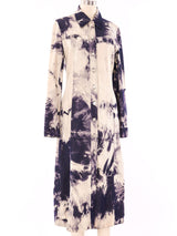 Celine Tie Dye Denim Shirt Dress Dress arcadeshops.com