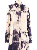 Celine Tie Dye Denim Shirt Dress Dress arcadeshops.com