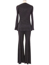 1970's Polka Dot Pant Suit Suit arcadeshops.com