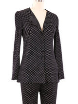 1970's Polka Dot Pant Suit Suit arcadeshops.com