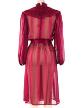 Tonal Stripe Ruffle Dress Dress arcadeshops.com