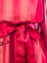 Tonal Stripe Ruffle Dress Dress arcadeshops.com