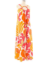 Psychedelic Print Keyhole Maxi Dress Dress arcadeshops.com