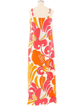 Psychedelic Print Keyhole Maxi Dress Dress arcadeshops.com