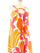 Psychedelic Print Keyhole Maxi Dress Dress arcadeshops.com