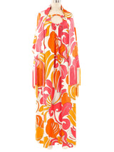 Psychedelic Print Keyhole Maxi Dress Dress arcadeshops.com