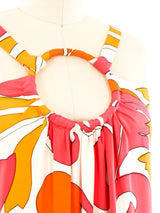 Psychedelic Print Keyhole Maxi Dress Dress arcadeshops.com