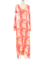 Stephen Burrows Lettuce Hem Jersey Dress Dress arcadeshops.com