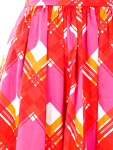 Yves Saint Laurent Plaid Midi Skirt Bottom arcadeshops.com