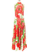 Poppy Printed Halter Maxi Dress Dress arcadeshops.com