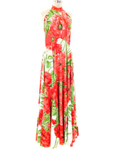 Poppy Printed Halter Maxi Dress Dress arcadeshops.com
