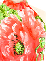Poppy Printed Halter Maxi Dress Dress arcadeshops.com