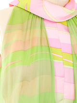 Candy Striped Jumpsuit with Sheer Overlay Jumpsuit arcadeshops.com