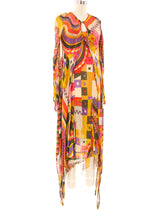 Psychedelic Printed Flutter Dress and Jacket Dress arcadeshops.com