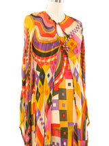 Psychedelic Printed Flutter Dress and Jacket Dress arcadeshops.com