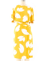 Yves Saint Laurent Leaf Print Skirt Ensemble Suit arcadeshops.com