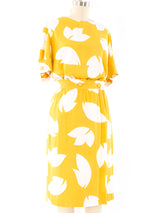 Yves Saint Laurent Leaf Print Skirt Ensemble Suit arcadeshops.com