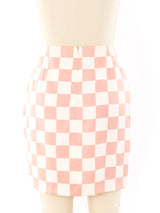 Gianni Versace Checkerboard Mini Skirt Bottom arcadeshops.com