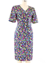 Yves Saint Laurent Abstract Printed Skirt Ensemble Suit arcadeshops.com