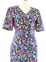 Yves Saint Laurent Abstract Printed Skirt Ensemble Suit arcadeshops.com