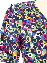 Yves Saint Laurent Abstract Printed Skirt Ensemble Suit arcadeshops.com