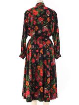 Ungaro Dark Floral Skirt Ensemble Suit arcadeshops.com