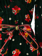 Betsey Johnson Alley Cat Velvet Floral Maxi Dress Dress arcadeshops.com