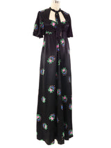 Sally Browne Floral Satin Dress Dress arcadeshops.com