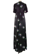 Sally Browne Floral Satin Dress Dress arcadeshops.com