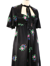 Sally Browne Floral Satin Dress Dress arcadeshops.com