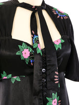 Sally Browne Floral Satin Dress Dress arcadeshops.com
