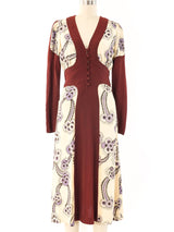 Ossie Clark Celia Birtwell Printed Crepe Dress Dress arcadeshops.com