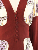 Ossie Clark Celia Birtwell Printed Crepe Dress Dress arcadeshops.com