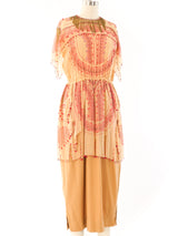 Zandra Rhodes Beaded Fringe Flutter Dress Dress arcadeshops.com