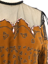 Zandra Rhodes Printed Chiffon Maxi Dress Dress arcadeshops.com