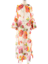 Ruffle Sleeve Floral Caftan Dress arcadeshops.com