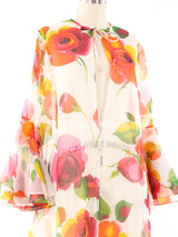 Ruffle Sleeve Floral Caftan Dress arcadeshops.com