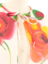 Ruffle Sleeve Floral Caftan Dress arcadeshops.com