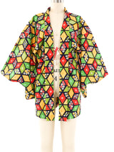 Graphic Printed Haori Kimono Jacket arcadeshops.com