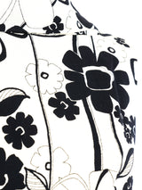 Op Art Floral Fit and Flare Dress Dress arcadeshops.com