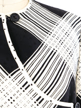 Bill Blass Check Print Silk Mini Dress Dress arcadeshops.com