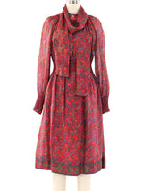 Treacy Lowe Paisley Printed Silk Dress Dress arcadeshops.com