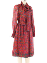 Treacy Lowe Paisley Printed Silk Dress Dress arcadeshops.com