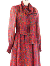 Treacy Lowe Paisley Printed Silk Dress Dress arcadeshops.com