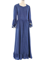 Indigo Swiss Dot Prairie Dress Dress arcadeshops.com