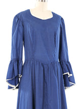 Indigo Swiss Dot Prairie Dress Dress arcadeshops.com