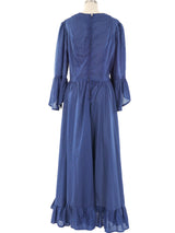 Indigo Swiss Dot Prairie Dress Dress arcadeshops.com