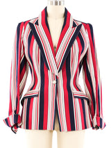 Thierry Mugler Striped Blazer Jacket arcadeshops.com