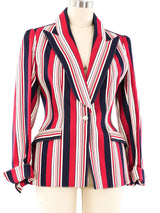 Thierry Mugler Striped Blazer Jacket arcadeshops.com