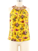 Jean Paul Gaultier Floral Printed Tank Top arcadeshops.com